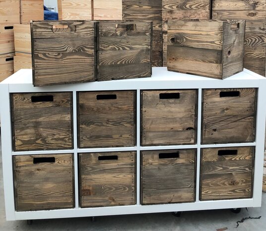 Pallet KALLAX kist OldBrown