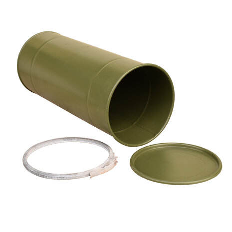 Metalen Tube groen (munitiekoker)