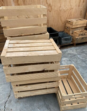 Stevige Houten kist L54 nieuw ( Geschikt voor binnenbak chafing dish  )  