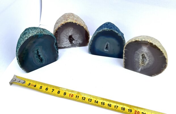 Agaat Geode Set x3 assorti