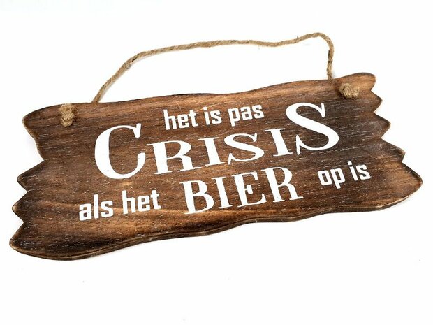 Tekstbord - Crisis Bier