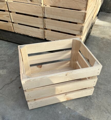 Houten fruitkistje nieuw drie planks (4cm) L40cm xB30cm xH25cm