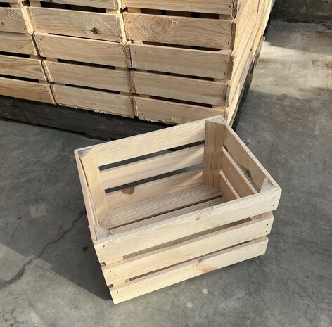 Houten fruitkistje nieuw drie planks (4cm) L40cm xB30cm xH25cm