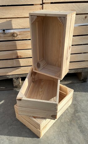 Nieuw houten kistje L34xB20xH12