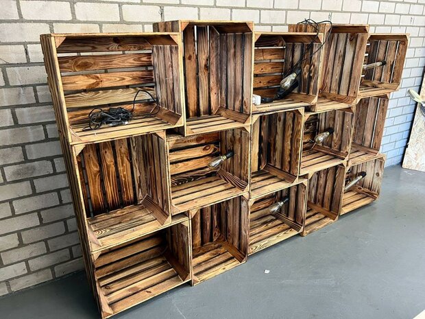 Pallet Fruitkist Meubelkist nieuw Gebrand Gevlamd