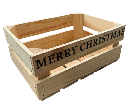  Nieuw kistje L38xB28xH16 Merry Christmas