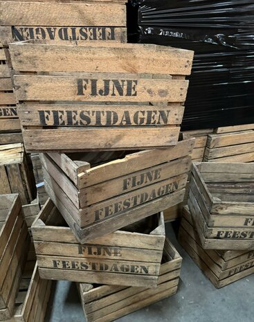 Fruitkist  - Fijne Feestdagen ruig 