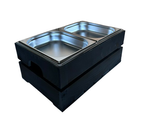 Pallet - Kist nieuw Black 55.5cm (Geschikt voor waterbak en binnenbak&nbsp;chafing dish&nbsp; ) pallet