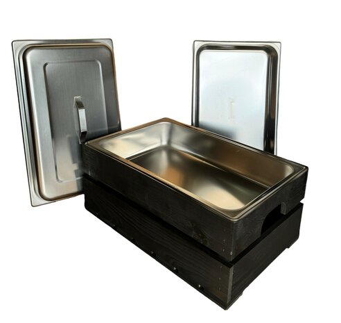 Pallet - Kist nieuw Black 55.5cm (Geschikt voor waterbak en binnenbak&nbsp;chafing dish&nbsp; ) pallet