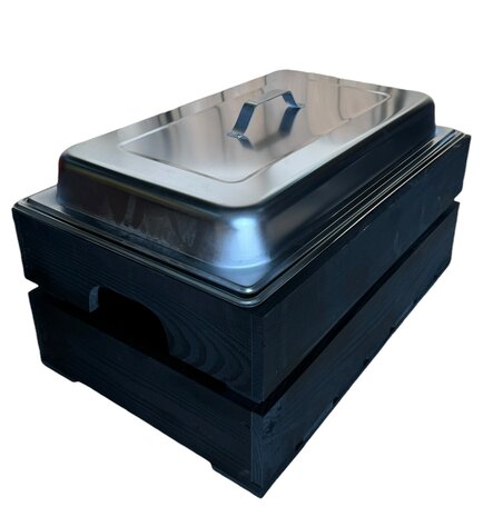 Pallet - Kist nieuw Black 55.5cm (Geschikt voor waterbak en binnenbak&nbsp;chafing dish&nbsp; ) pallet