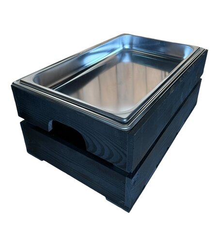 Pallet - Kist nieuw Black 55.5cm (Geschikt voor waterbak en binnenbak&nbsp;chafing dish&nbsp; ) pallet