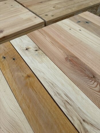 Klepkist XXL Zeer stevig met vaste deksel gemaakt van gebruikt hout - Naturel 80 cm 