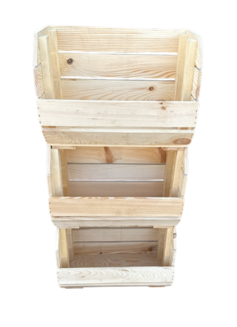 Stapelbaar Houten Kistje &ndash; 40x22x30 cm Naturel 