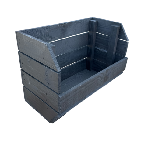 Stapelbaar Houten Kistje &ndash; 40x22x30 cm Black
