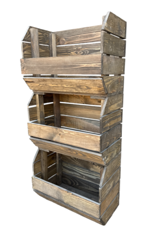 Stapelbaar Houten Kistje &ndash; 40x22x30 cm Old Brown