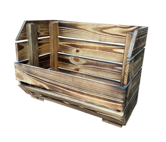 Stapelbaar Houten Kistje &ndash; 40x22x30 cm Gebrand