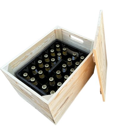 Kerstkist met deksel nieuw Naturel 49.5cm (Bierkrat krat )