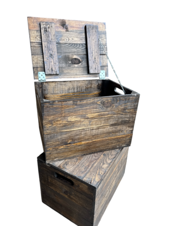 Klepkist met vaste deksel nieuw Antique Brown 48.5cm 