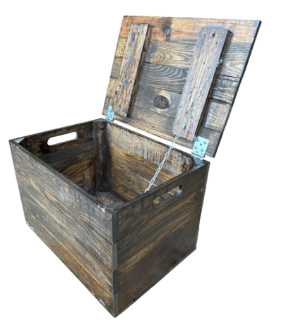 Klepkist met vaste deksel nieuw Antique Brown 48.5cm 