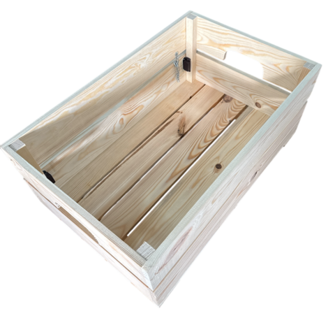 Kist voor gastronormbak nieuw naturel 55.5cm  losse plank - magneetjes( Geschikt voor waterbak en binnenbak&nbsp;chafing dish&nbsp; )