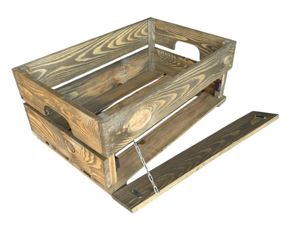 Licht beschadigd (4x) Kist voor gastronormbak nieuw Old Brown 55.5cm  losse plank - magneetjes( Geschikt voor waterbak en binnenbak&nbsp;chafing dish&nbsp; )