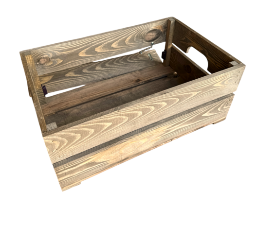 Licht beschadigd (4x) Kist voor gastronormbak nieuw Old Brown 55.5cm  losse plank - magneetjes( Geschikt voor waterbak en binnenbak&nbsp;chafing dish&nbsp; )