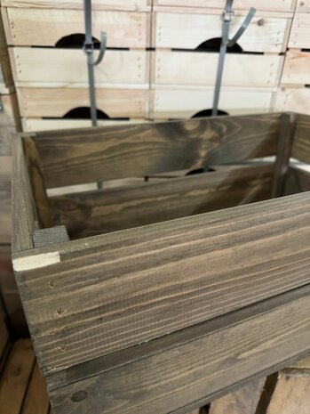 Licht beschadigd (4x) Kist voor gastronormbak nieuw Old Brown 55.5cm  losse plank - magneetjes( Geschikt voor waterbak en binnenbak&nbsp;chafing dish&nbsp; )