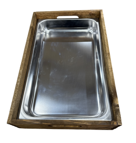 Kist nieuw Serveerkistje-dienblaadje 55,5cm Old Brown- gastronorm