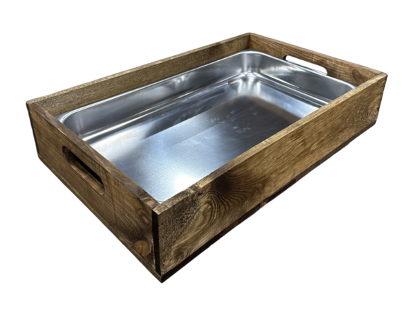 Kist nieuw Serveerkistje-dienblaadje 55,5cm Old Brown- gastronorm