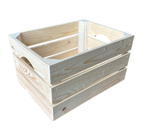 Stevig kistje nieuw handgreep  L40cm xB30cm xH23cm  naturel