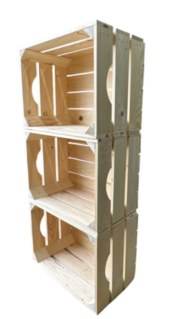 Stevig kistje nieuw handgreep  L40cm xB30cm xH23cm  naturel