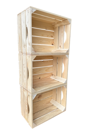 Stevig kistje nieuw handgreep  L40cm xB30cm xH23cm  naturel