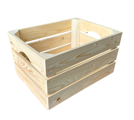 Stevig kistje nieuw handgreep  L40cm xB30cm xH23cm  naturel