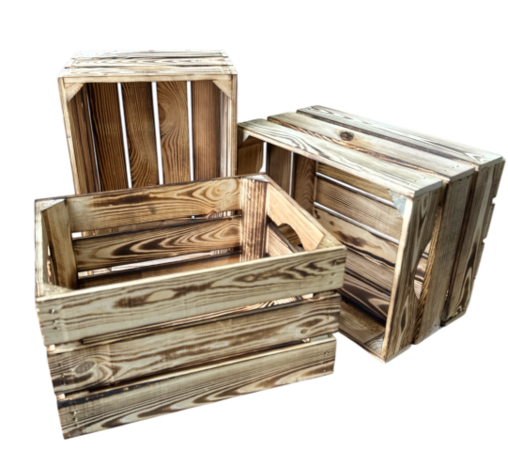 Stevig kistje nieuw handgreep  L40cm xB30cm xH23cm  Gebrand