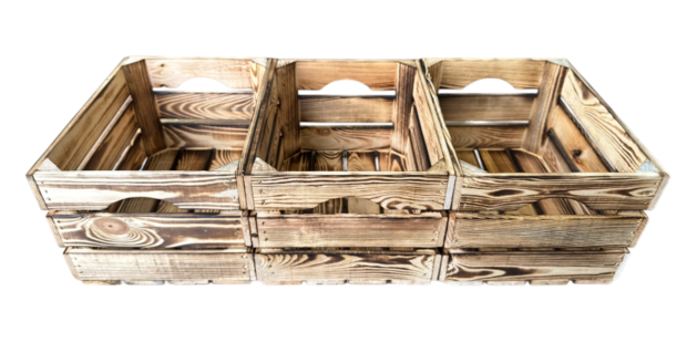 Stevig kistje nieuw handgreep  L40cm xB30cm xH23cm  Gebrand