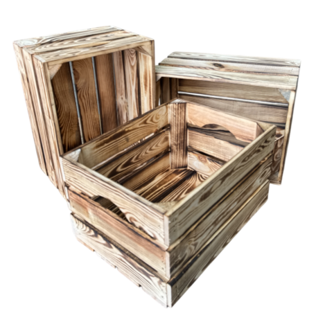 Stevig kistje nieuw handgreep  L40cm xB30cm xH23cm  Gebrand