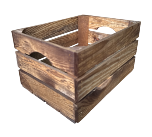 Stevig kistje nieuw handgreep  L40cm xB30cm xH23cm Old Brown