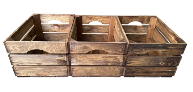 Stevig kistje nieuw handgreep  L40cm xB30cm xH23cm Old Brown