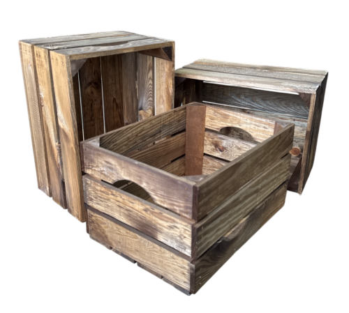 Stevig kistje nieuw handgreep  L40cm xB30cm xH23cm Old Brown