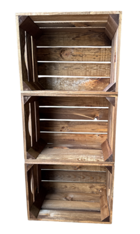 Stevig kistje nieuw handgreep  L40cm xB30cm xH23cm Old Brown