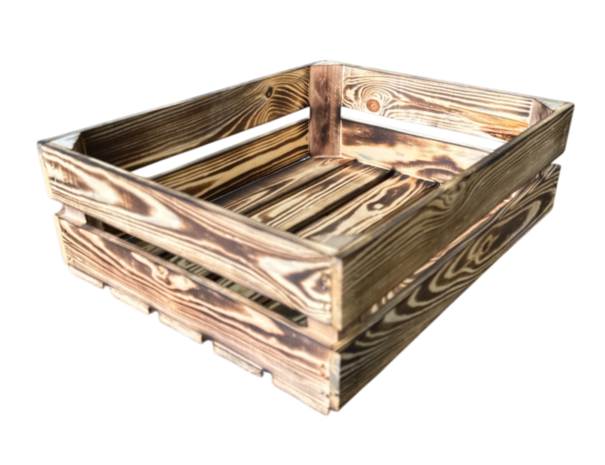 Kist laag 50x40x16cm - Gebrand - Gevlamd