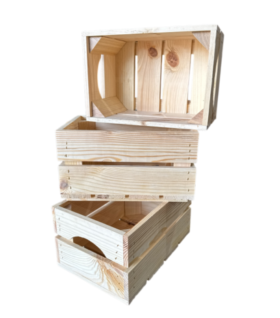 Klein stevig kistje nieuw met handgrepen L29xB20xH15