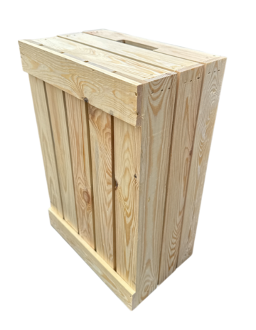 Houten krat XL nieuw met handgreep  L59cm