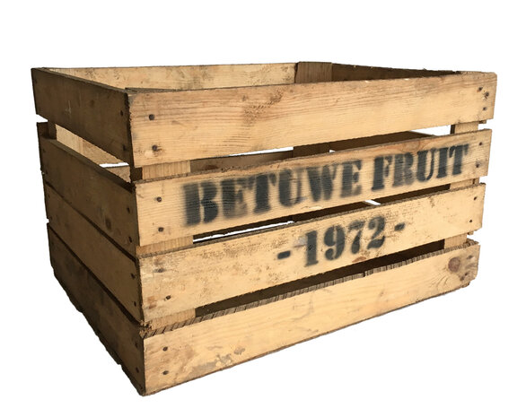 Veilingkist - Fruitkist Betuwe Fruit 1972 -  50x40x30 