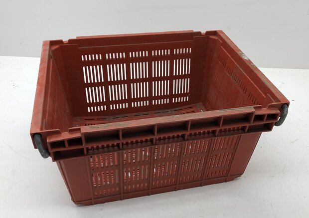 Pallet Curver kunststof beugelkist(gebruikt) Roodbruin / bruin / Oranje 49,5x40x26cm
