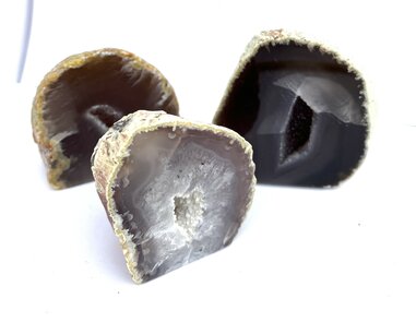 Agaat Geode Set x3 assorti Naturel Agaat Geode Set x3 assorti Naturel