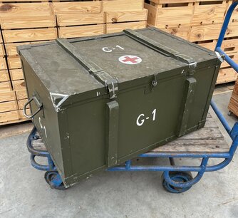 Munitiekist-Legertransportkist Medisch XXL Uniek nr 730 Munitiekist-Legertransportkist Medisch XXL Uniek nr 730