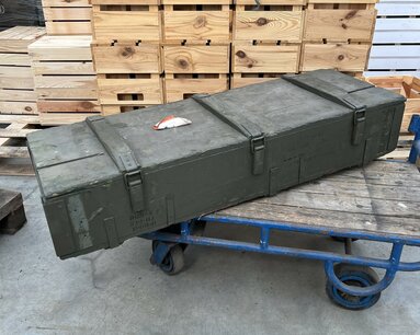 Munitiekist XL lang - L120xB46xH27cm Uniek nr 804 Munitiekist XL lang - L120xB46xH27cm Uniek nr 804