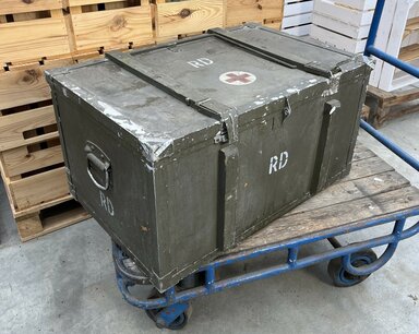 Munitiekist-Legertransportkist Medisch XXL Uniek nr 808 Munitiekist-Legertransportkist Medisch XXL Uniek nr 808