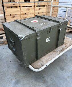 Munitiekist-Legertransportkist Medisch XXL Uniek nr 810 Munitiekist-Legertransportkist Medisch XXL Uniek nr 810